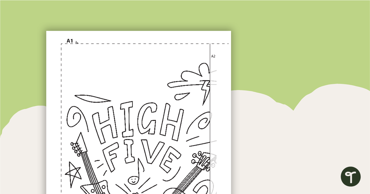 Giant colouring sheet teach starter