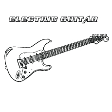 Top free printable guitar coloring pages online