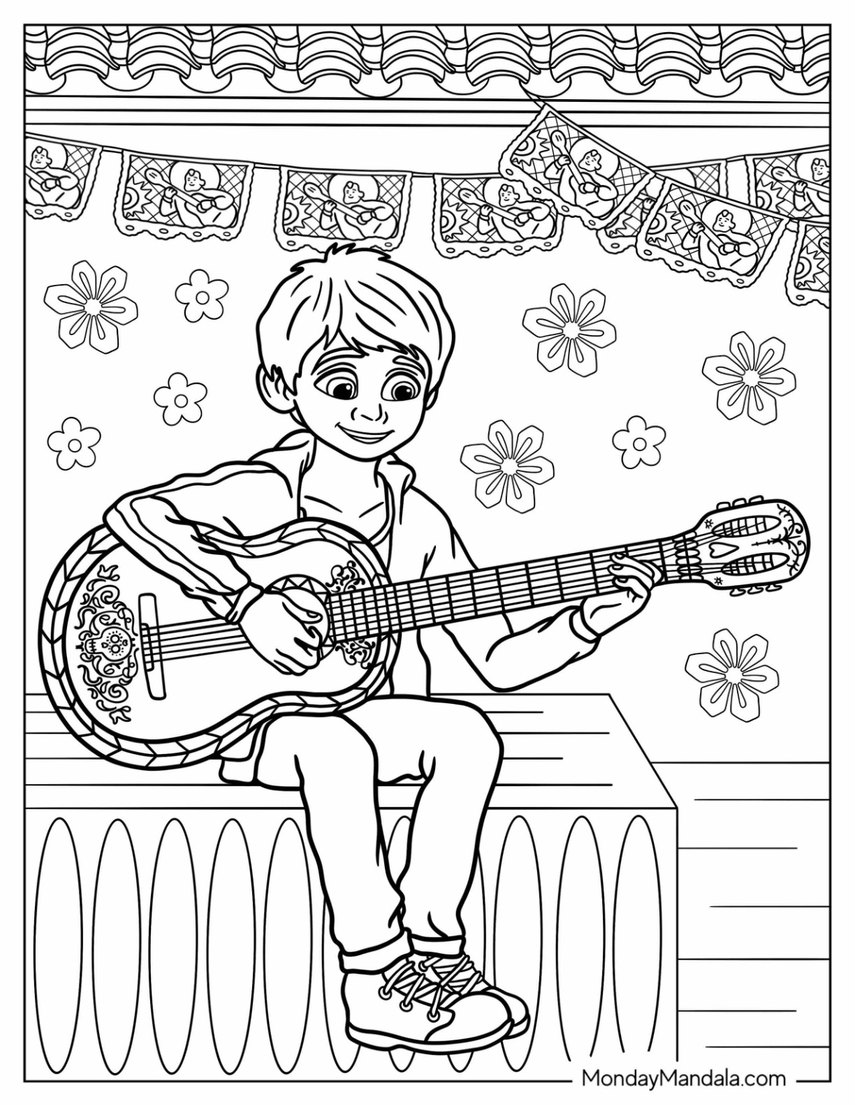 Coco coloring pages free pdf printables