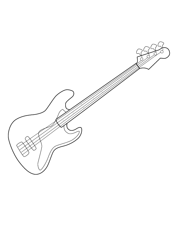 Guitar coloring pages