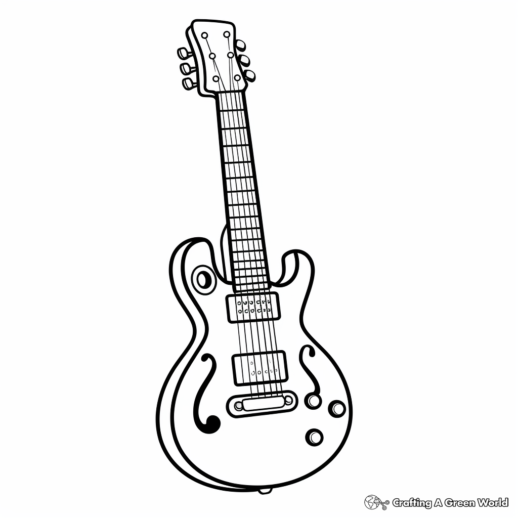 Guitar coloring pages