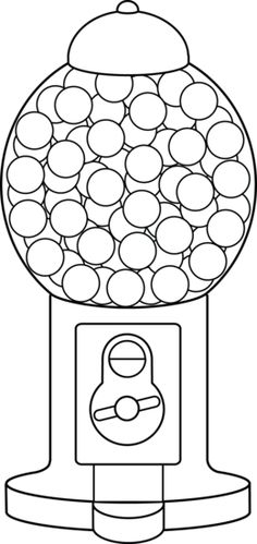 Coloring pages gumball machine