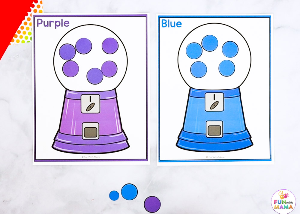 Gumball color activity for kids