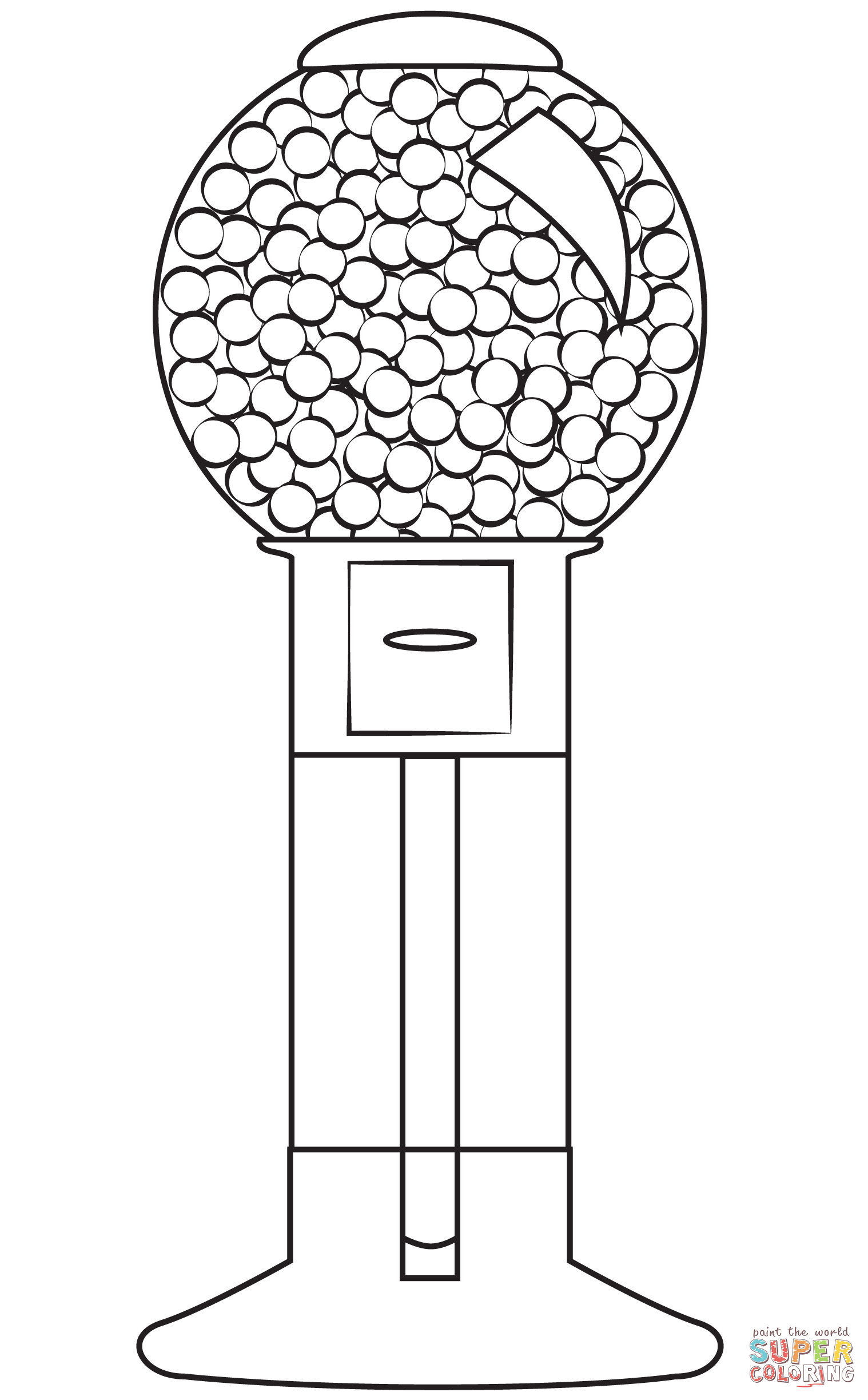 Gumball machine coloring page free printable coloring pages