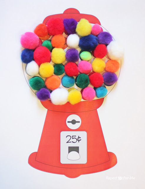 Pom pom gumball machine fun family crafts