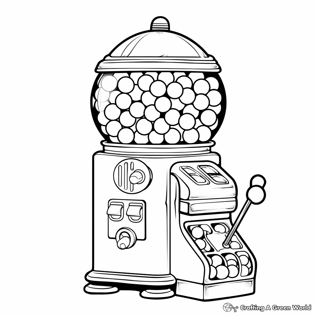 Bubble gum coloring pages