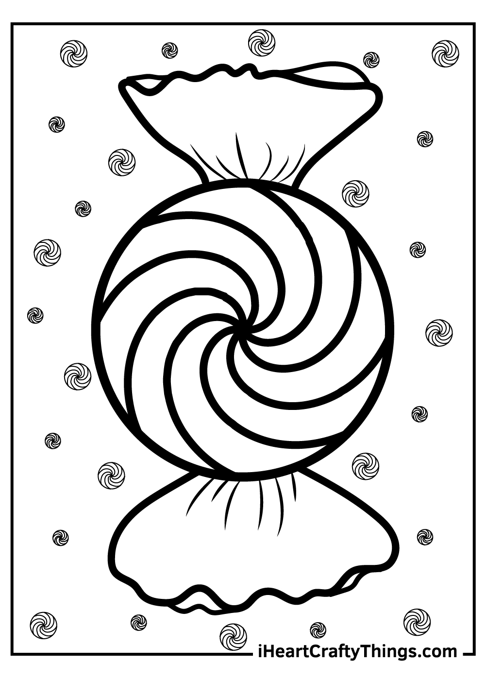 Candy coloring pages free printables