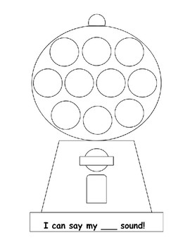 Gumball machine printable tpt