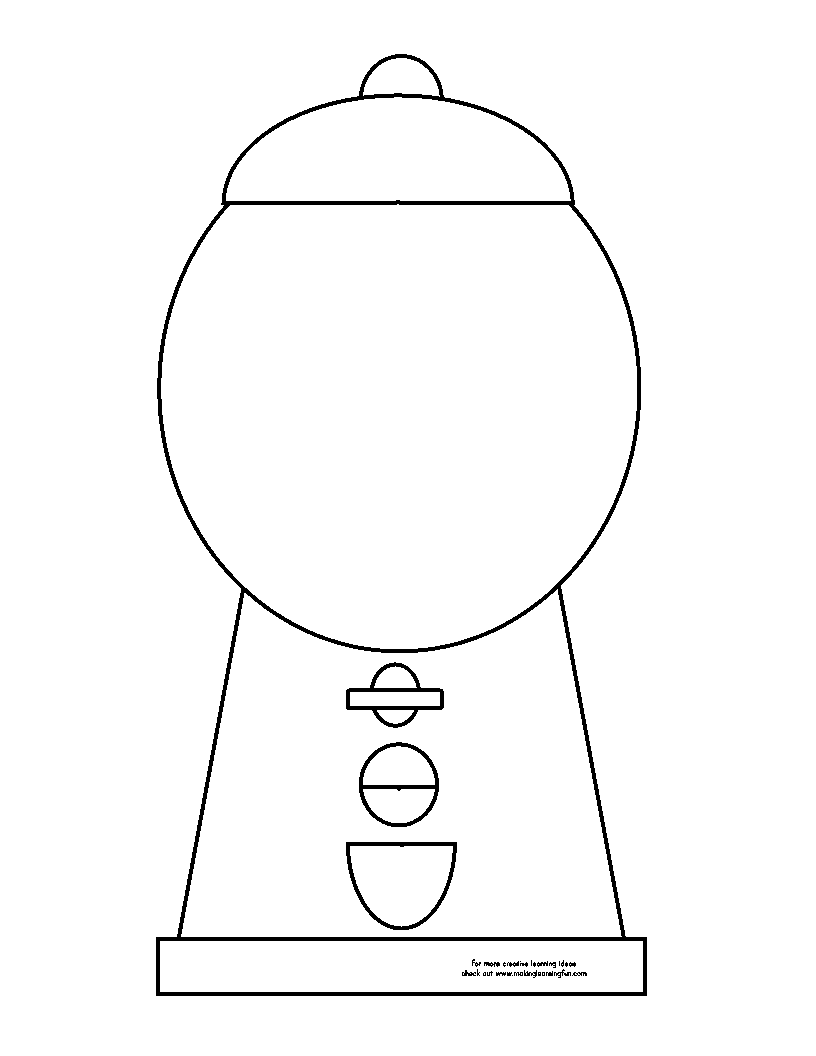 Printable day gumball machine template