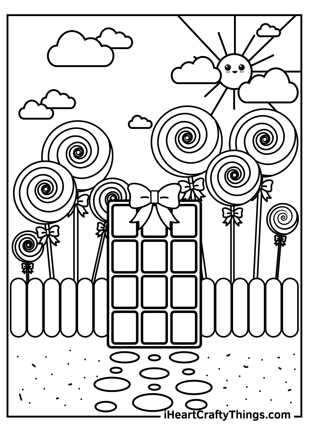 Candy coloring pages free printables