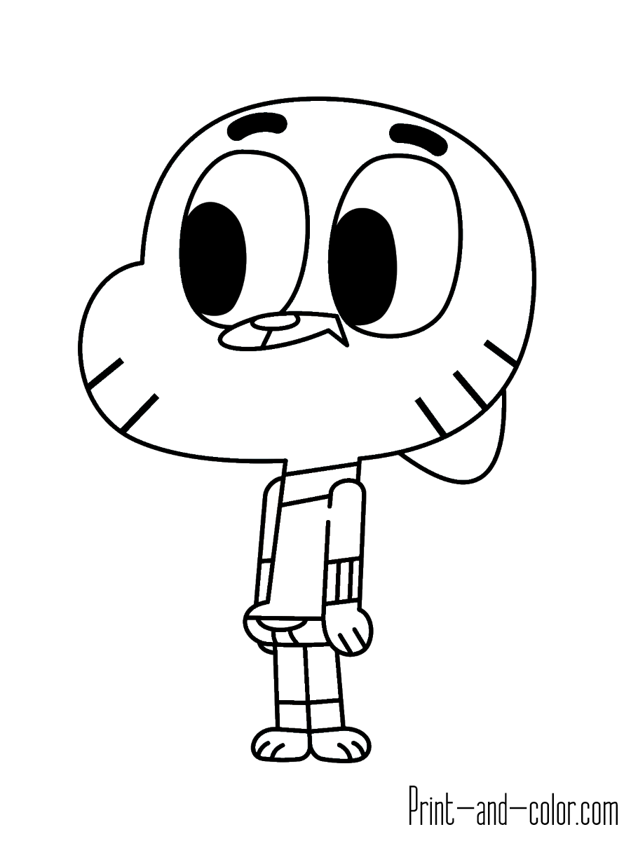 The amazing world of gumball coloring pages print and color