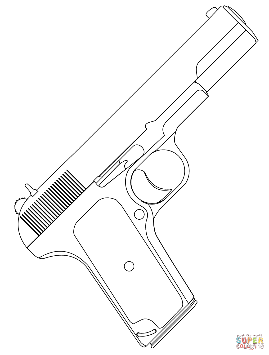 Handgun coloring page free printable coloring pages