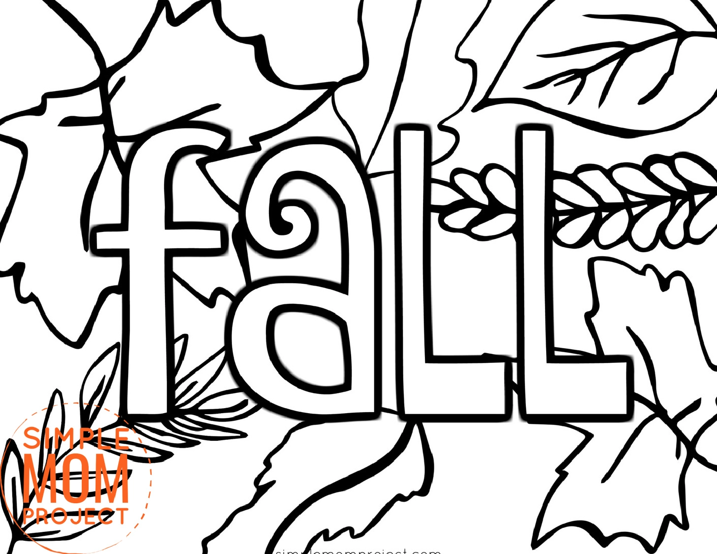 Free printable fall coloring pages â simple mom project