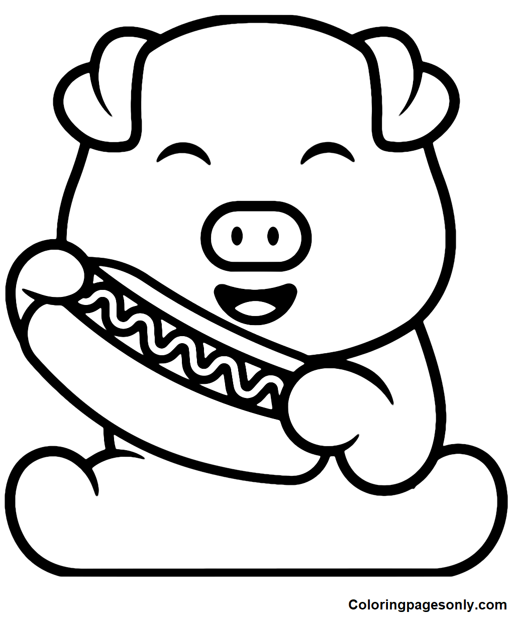 Hot dog coloring pages printable for free download