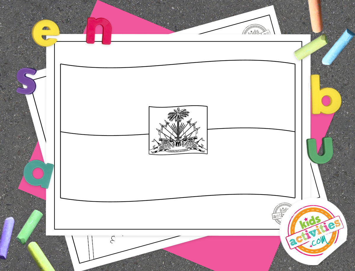 Culturally rich haiti flag coloring pages kids activities blog