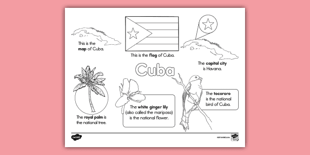 Haiti facts coloring sheet teacher