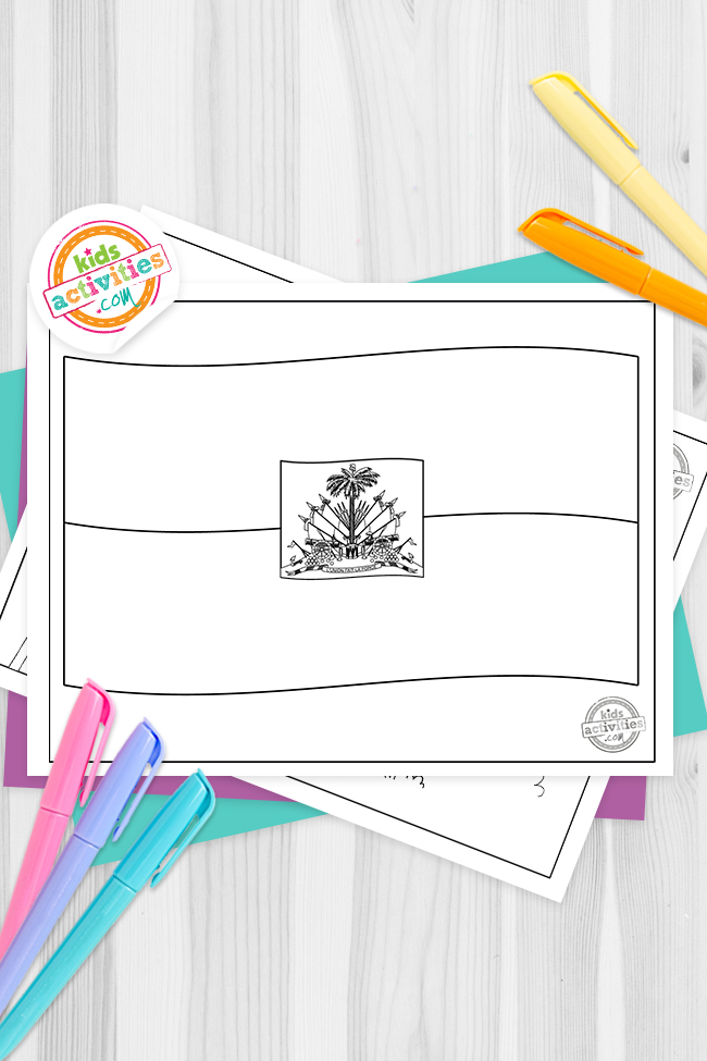 Culturally rich haiti flag coloring pages kids activities blog