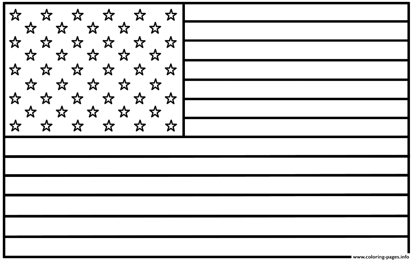 Free printable american flag template