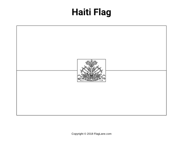 Free haiti flag coloring page