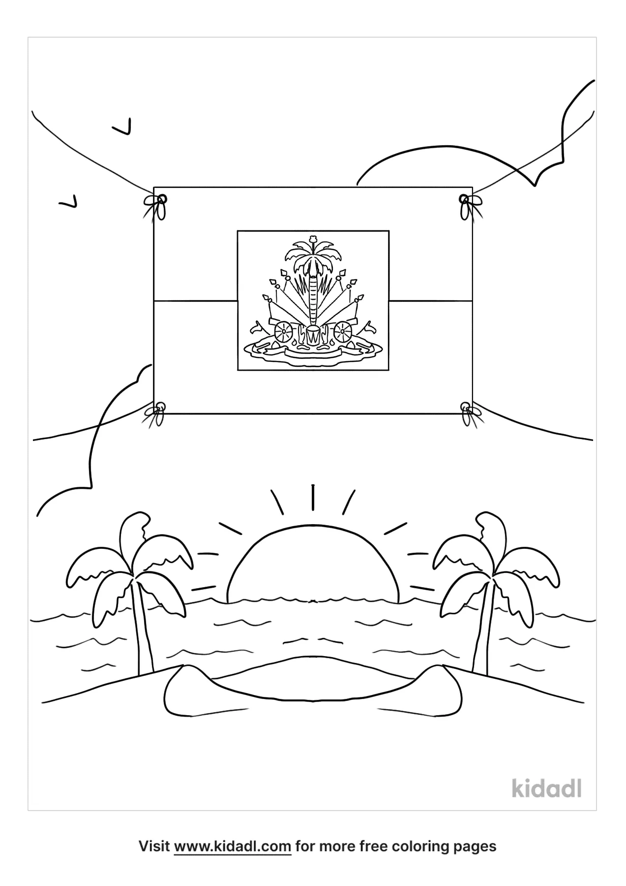 Free haitian flag coloring page coloring page printables