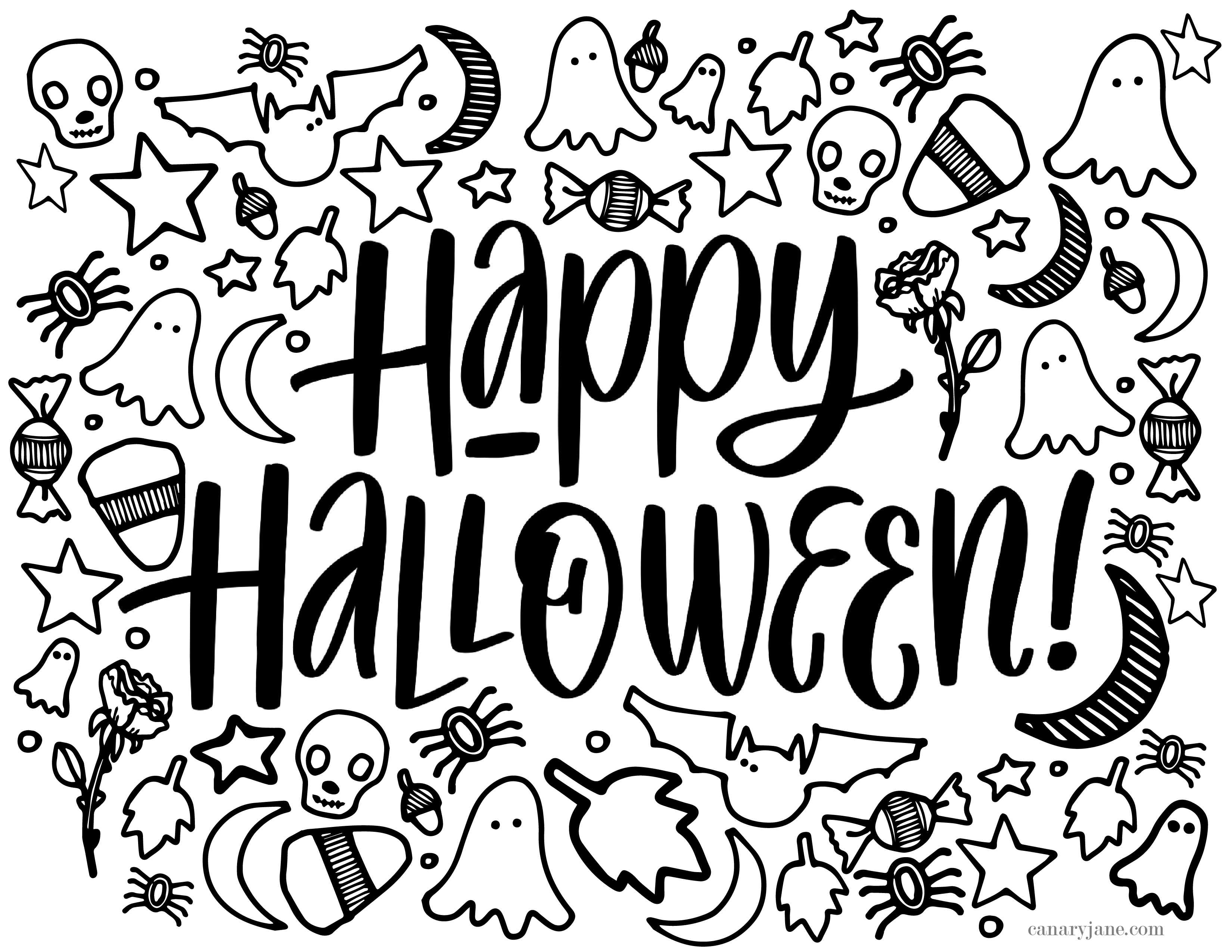 Free printable halloween prints coloring pages