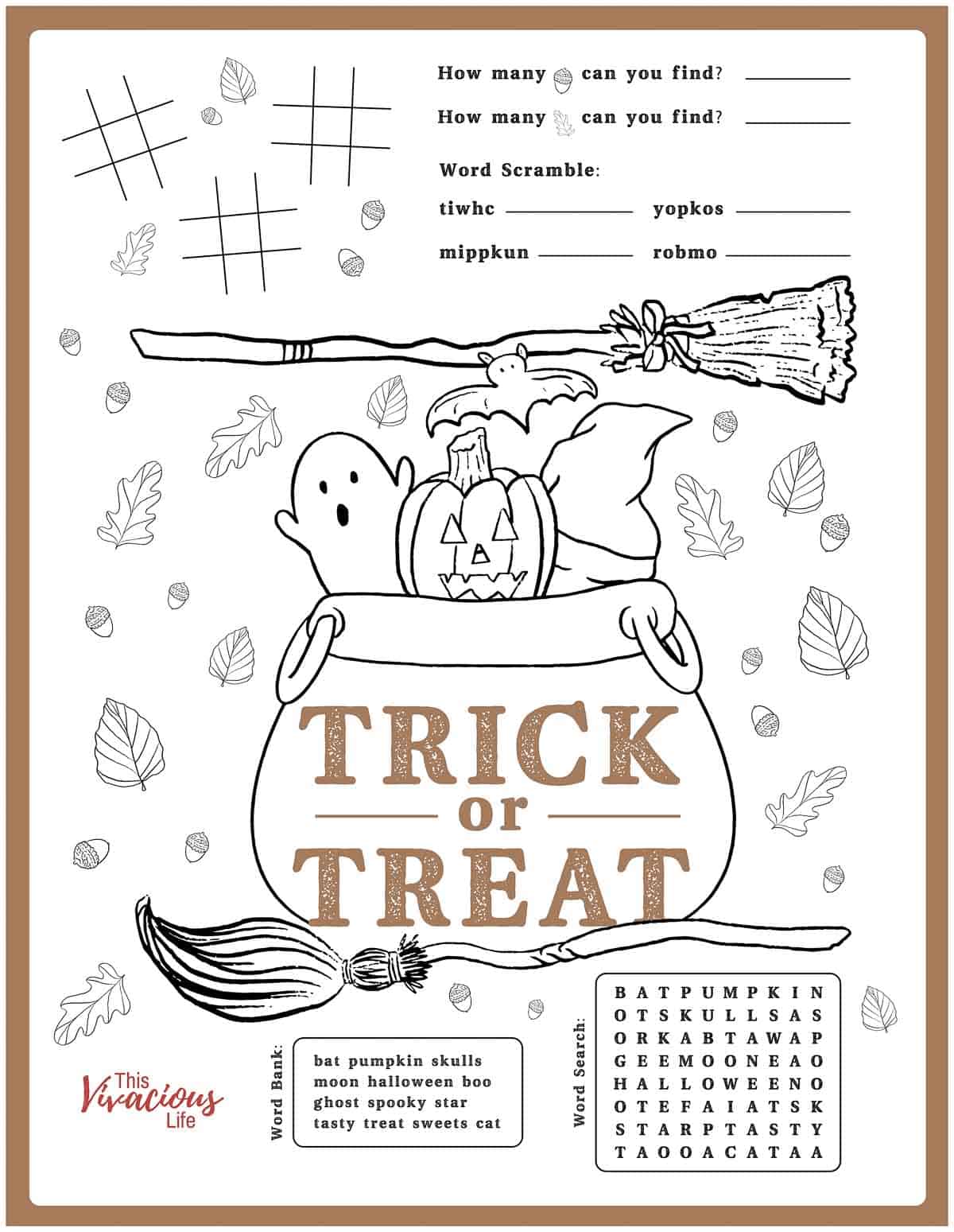 Halloween activities printable