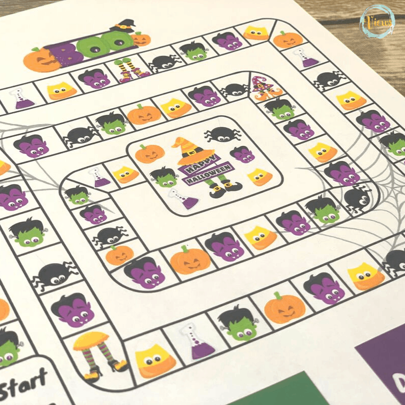 Free printable halloween board game