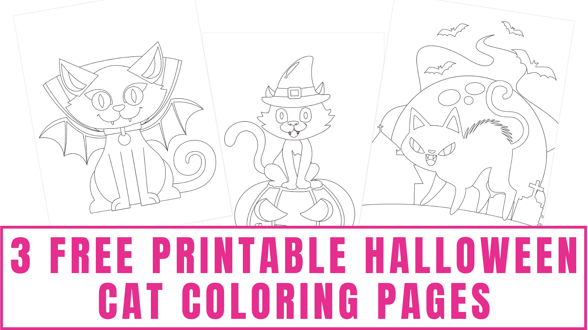 Free printable halloween cat coloring pages