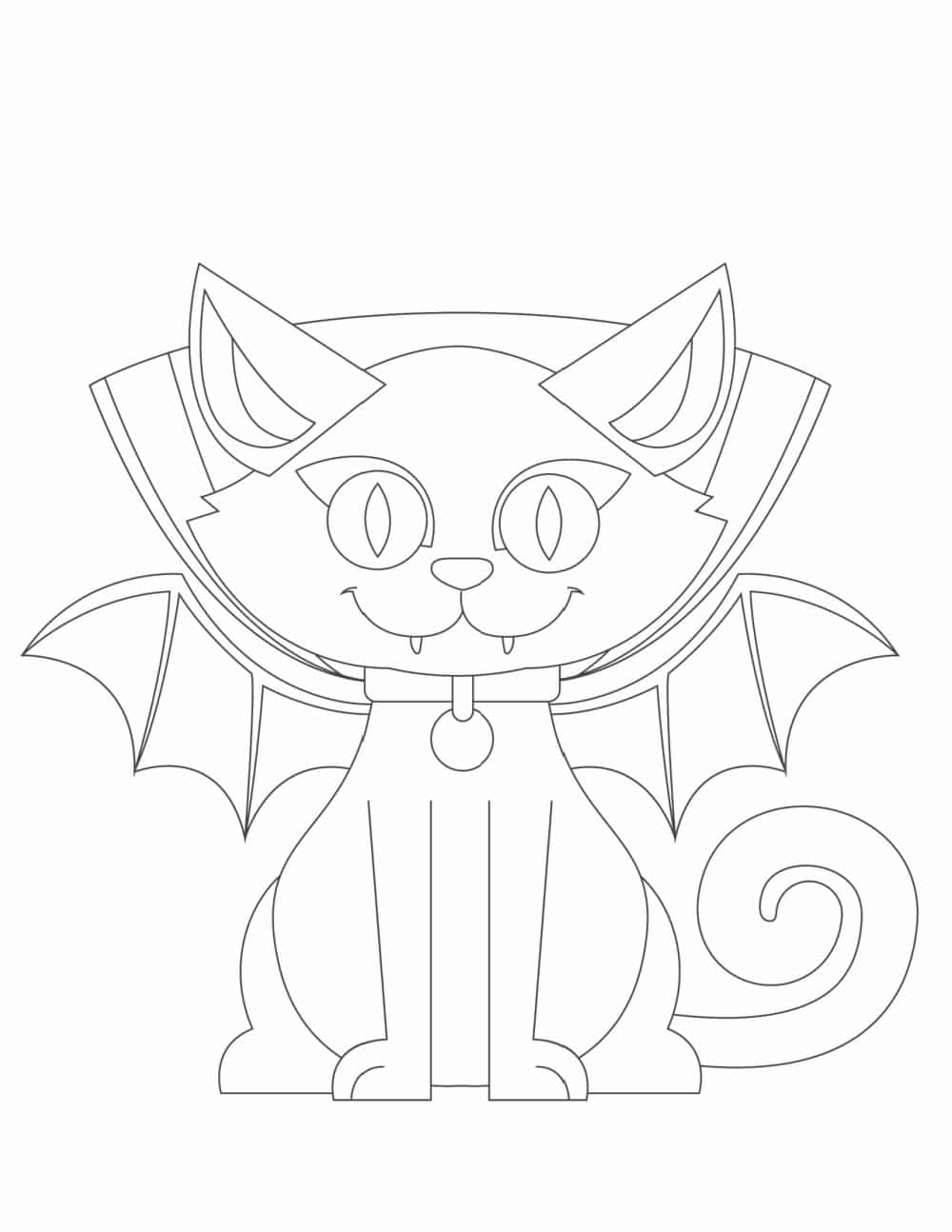 Free printable halloween cat coloring pages story