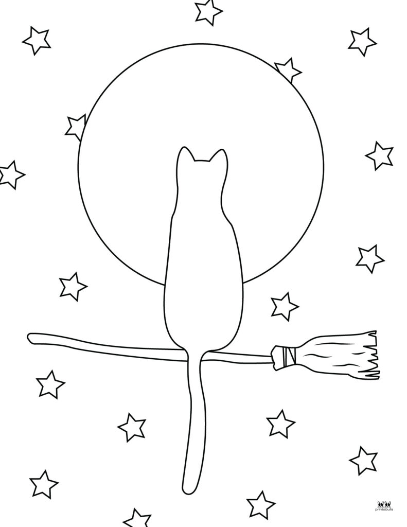 Halloween cat coloring pages