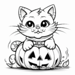 Halloween cat coloring pages