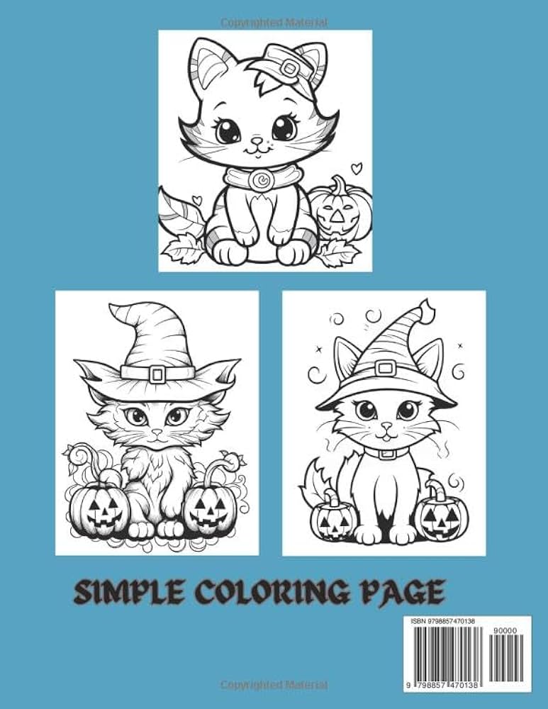 Halloween cat colorg book cute and beautiful halloween cats colorg book for kids akter lima books