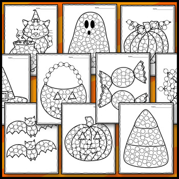 Halloween dot marker pictures morning work fast finisher activity art color