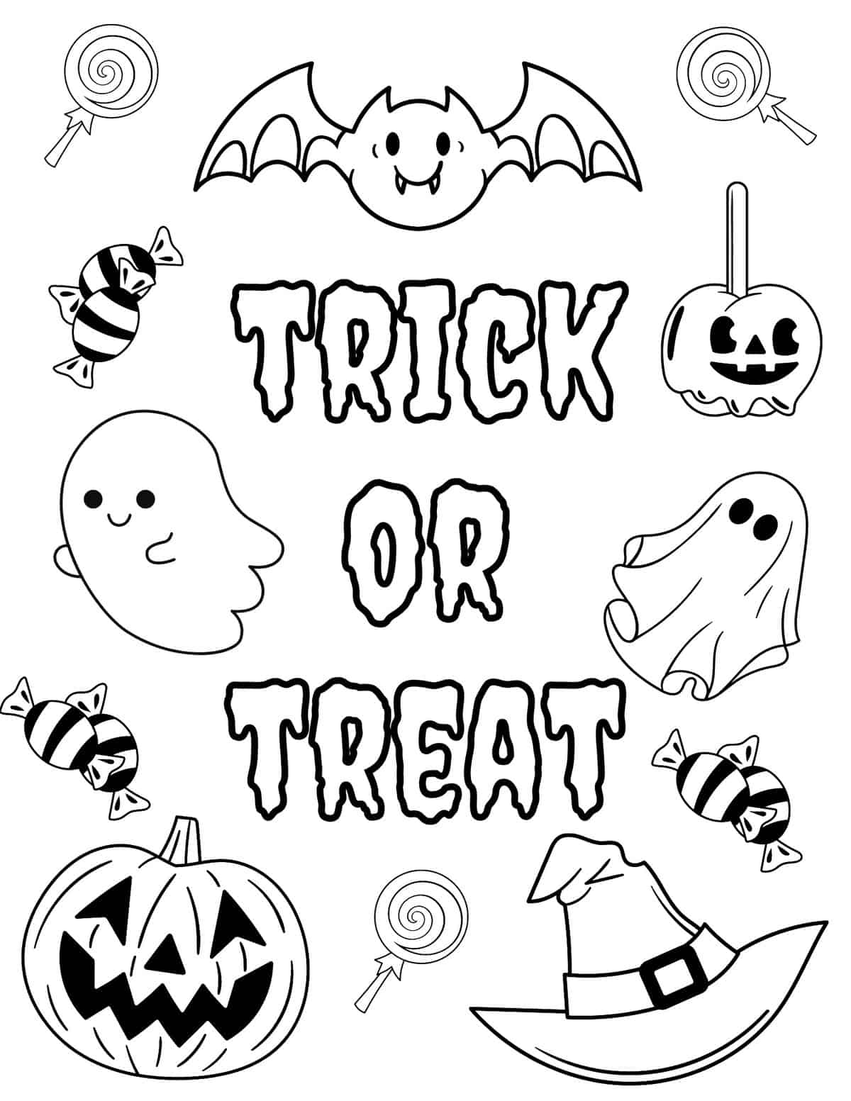 Free halloween coloring pages for kids and adults