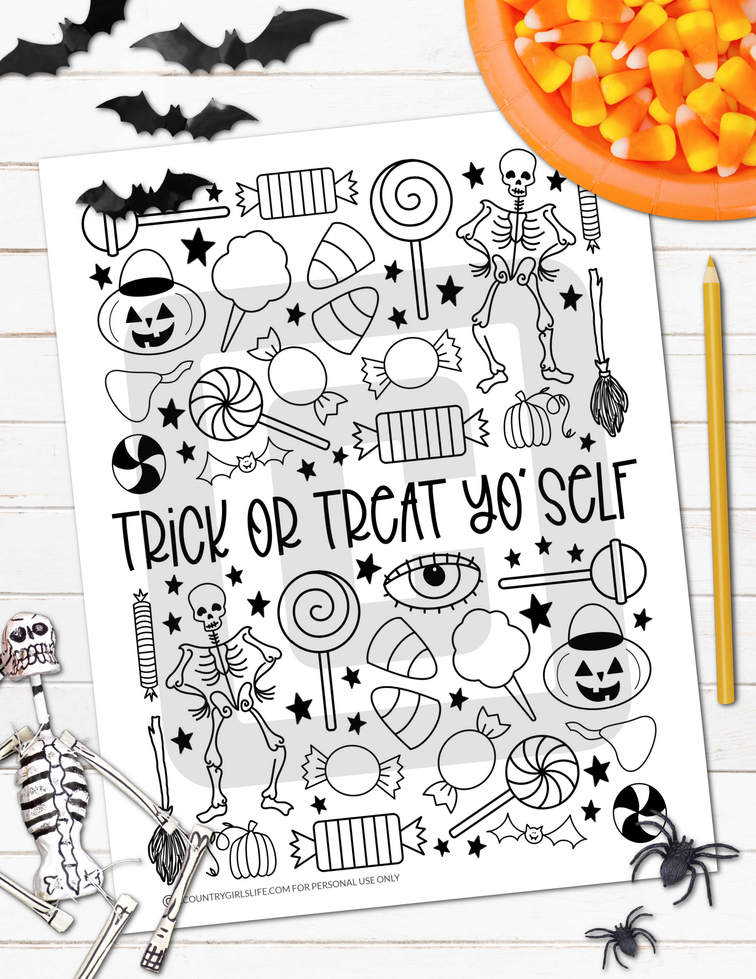 Free halloween coloring pages cute