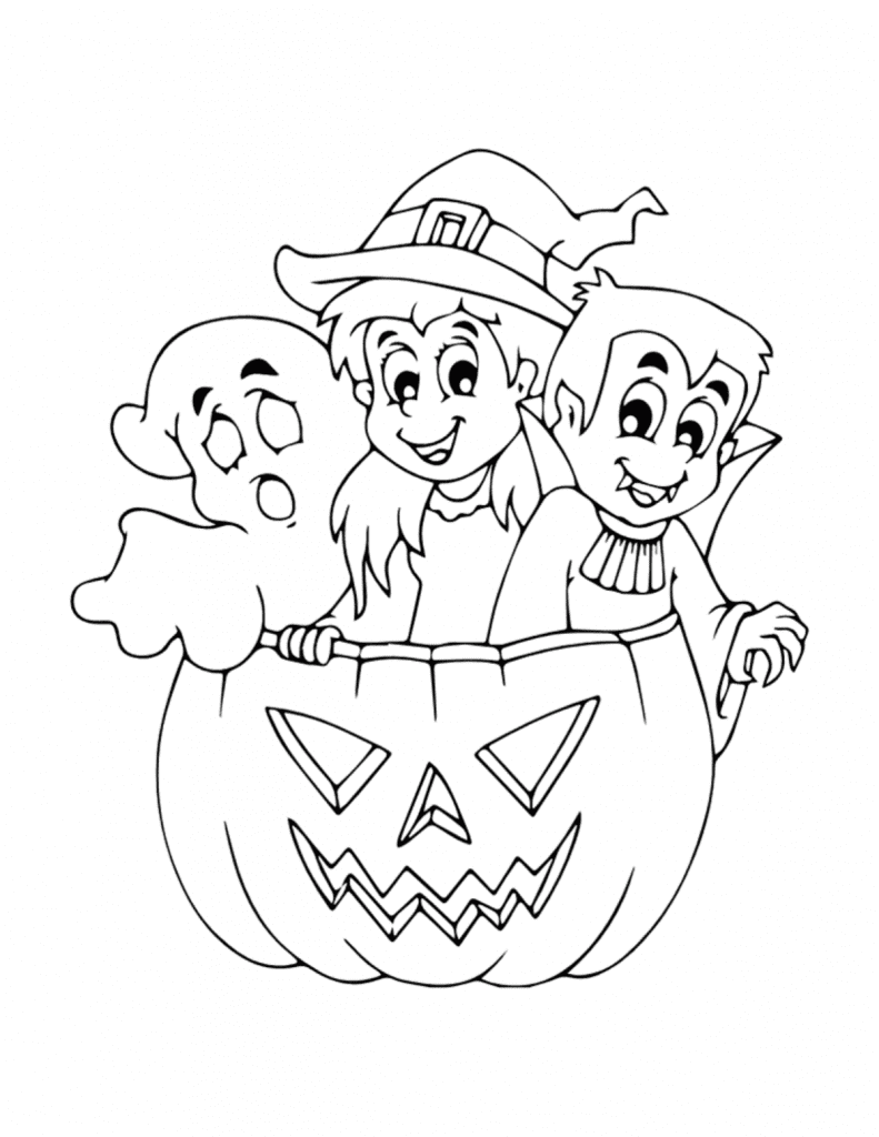 Free printable halloween coloring book for kids