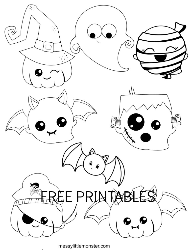 Halloween colouring pages for kids