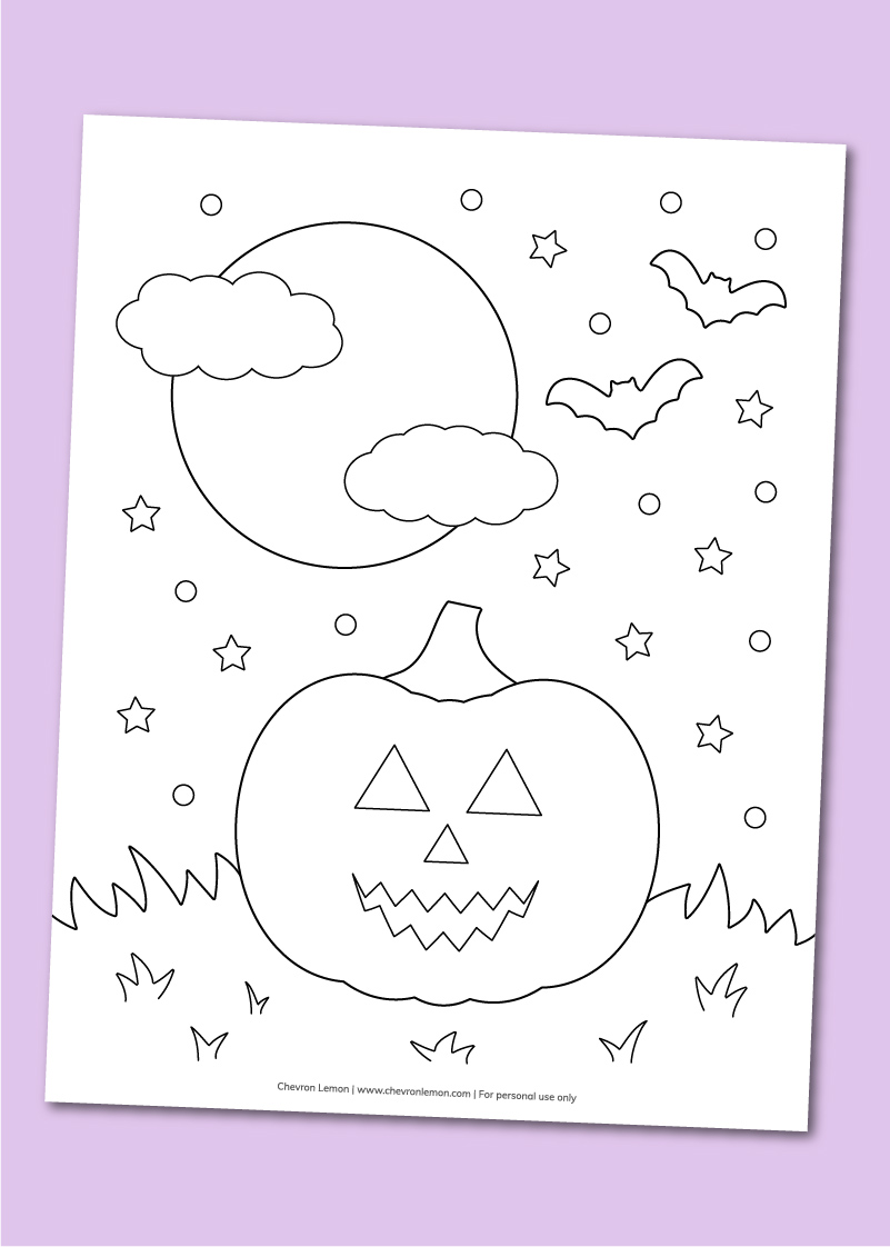 Printable halloween coloring page