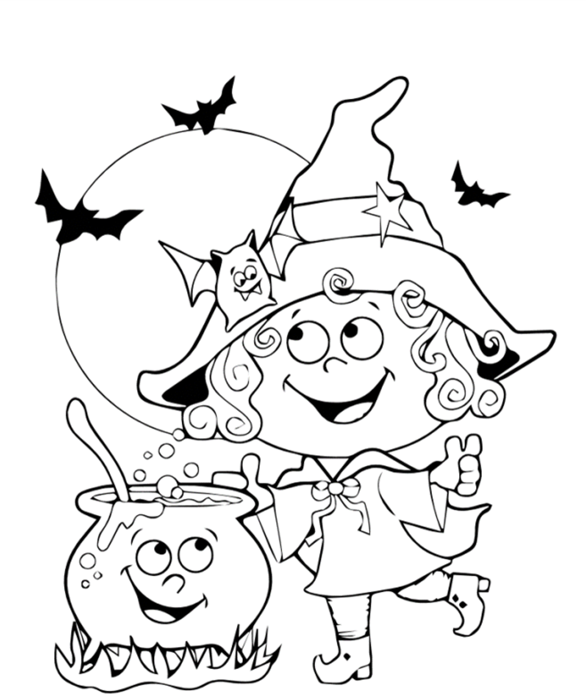 Free printable halloween coloring book for kids