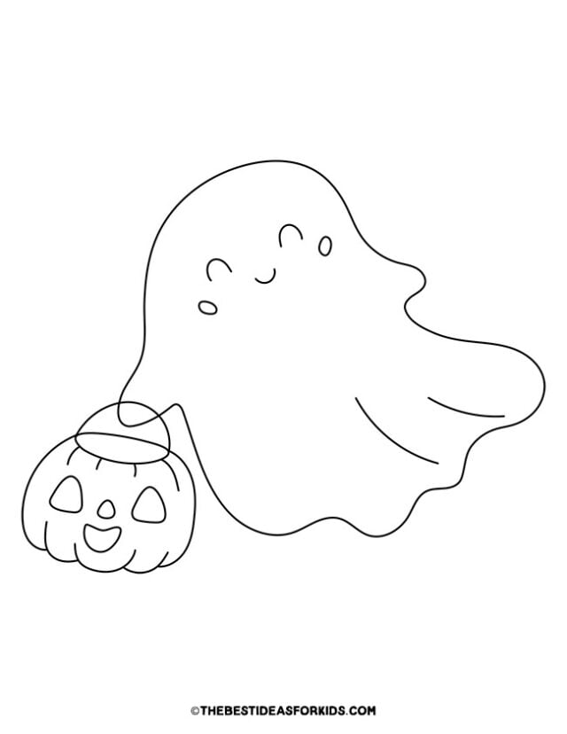 Ghost coloring pages free printables