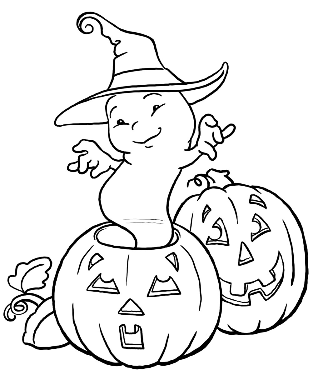 Free printable ghost coloring pages for kids