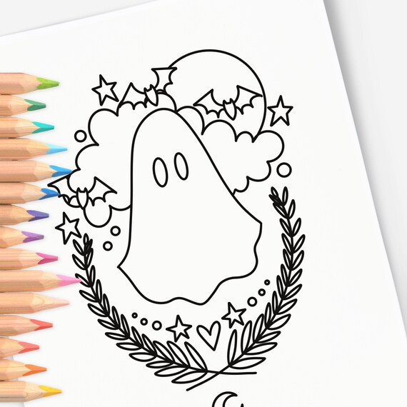 Cute ghost halloween magical hand