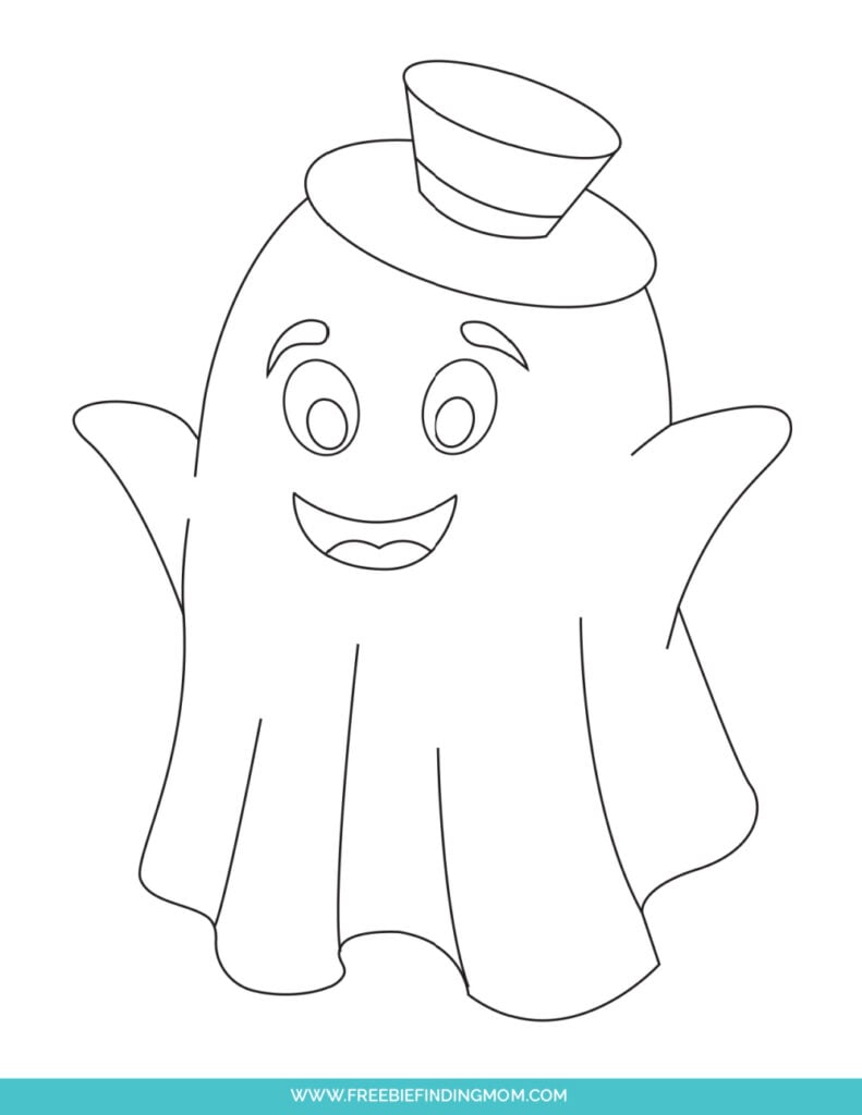 Free printable cute ghost coloring pages