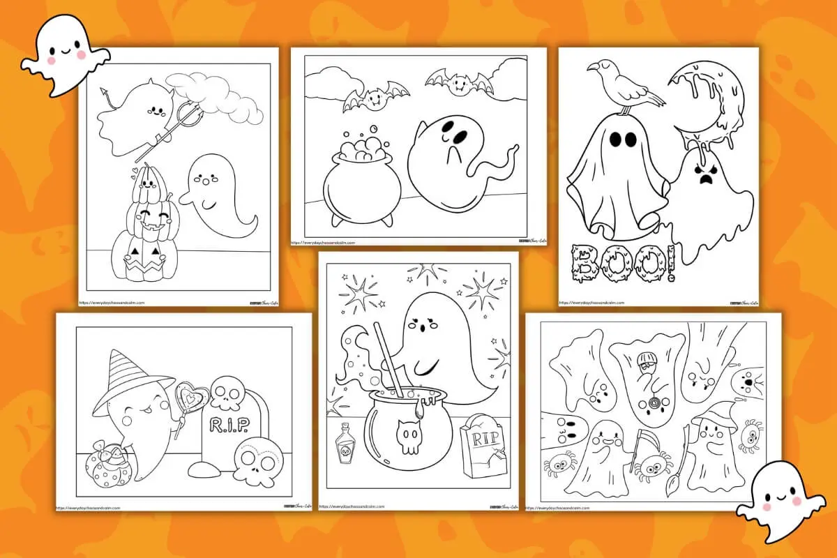 Free printable ghost coloring pages