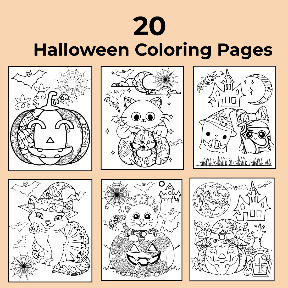 Halloween ghost coloring pages