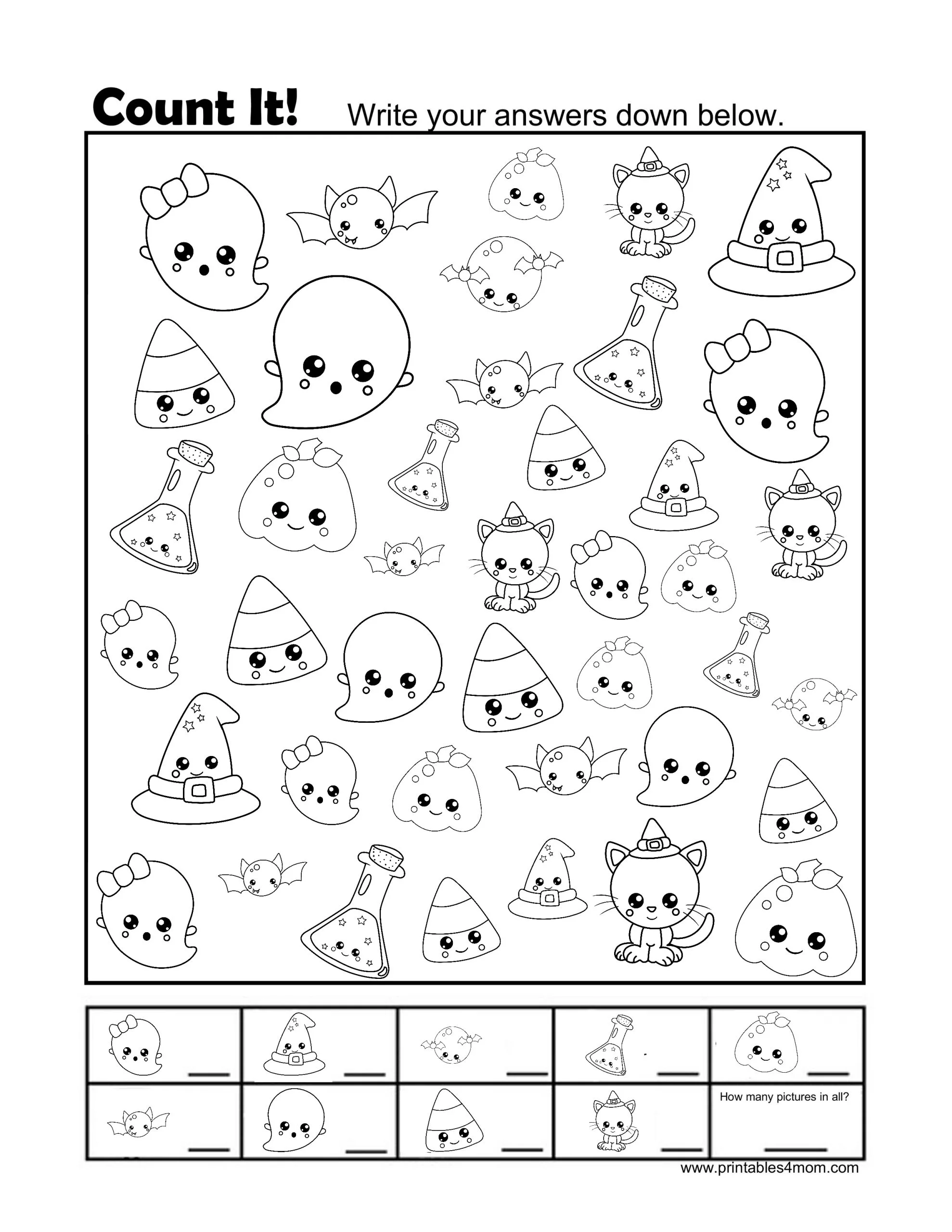 Halloween activity printables count it and more