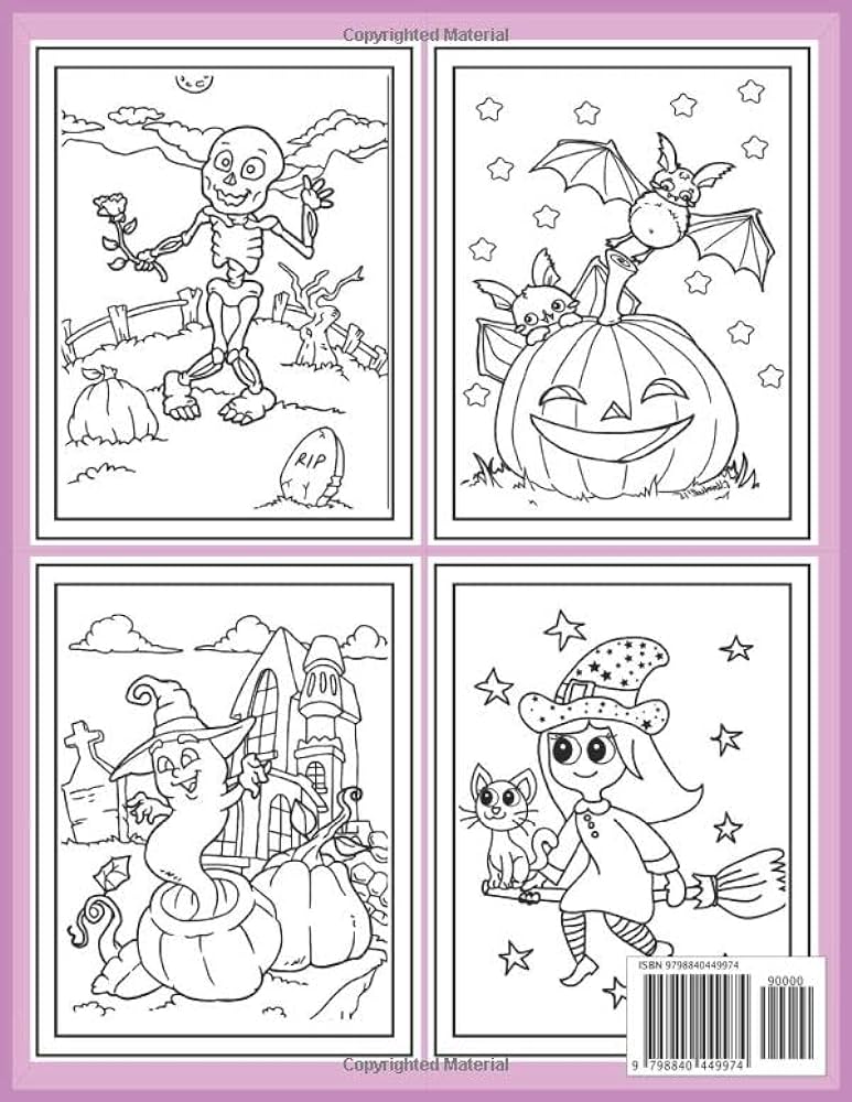 Large print halloween coloring book for adults an autumn fall halloween fantasy includes skulls witches vampires cats zombies coloring pages books carl d taylor books