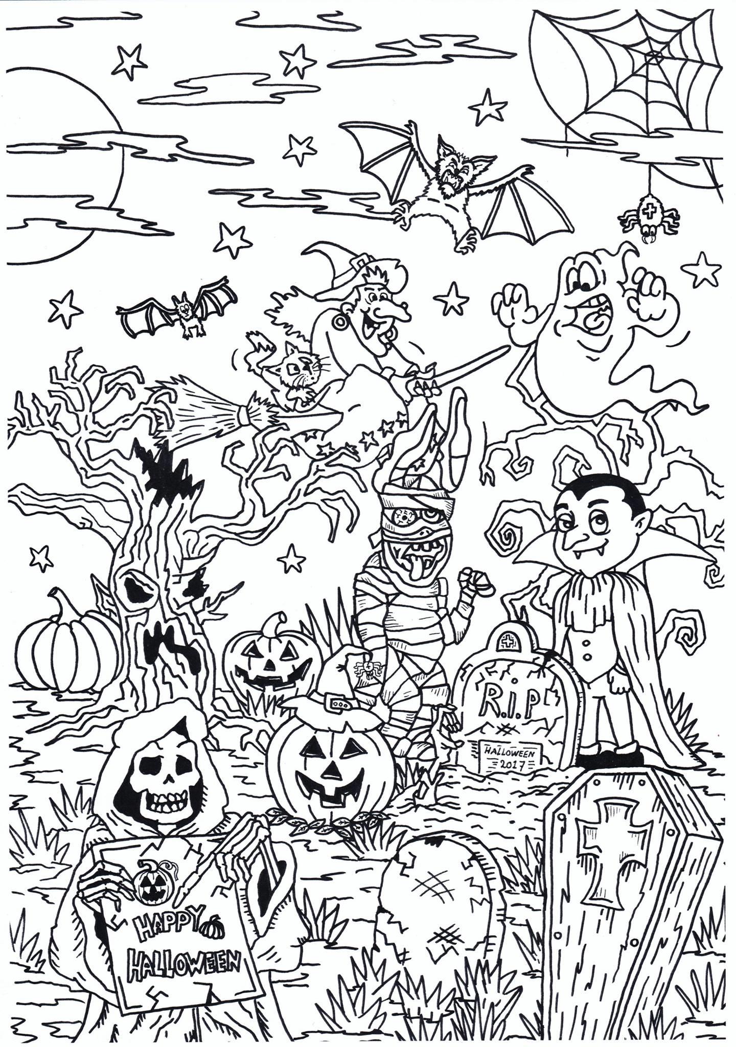 Coloring page halloween