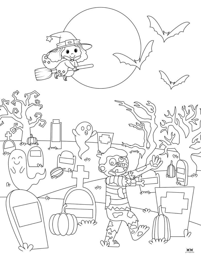 Graveyard coloring pages