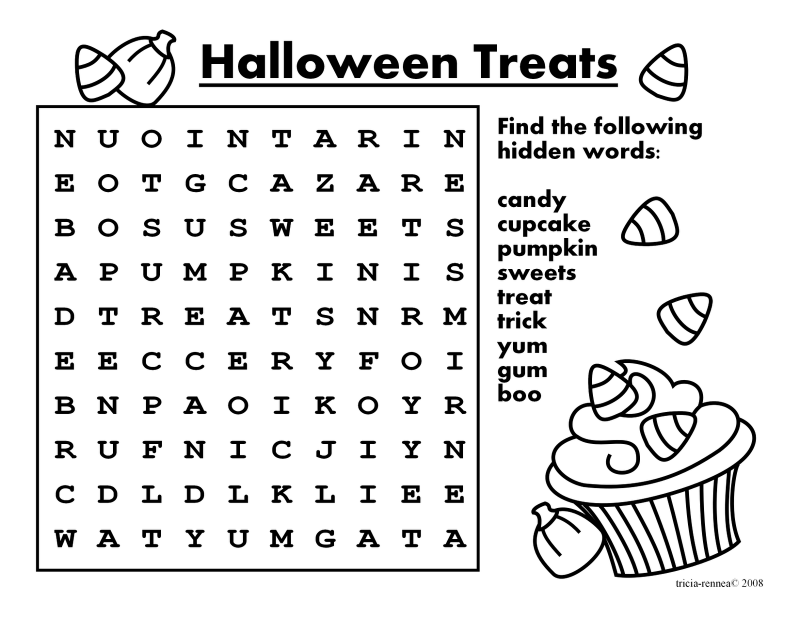 Fun halloween treat activity printable